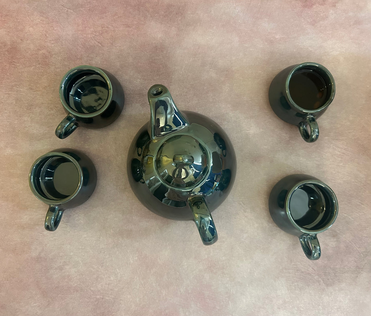 Glazy Green tea set (set of 5)