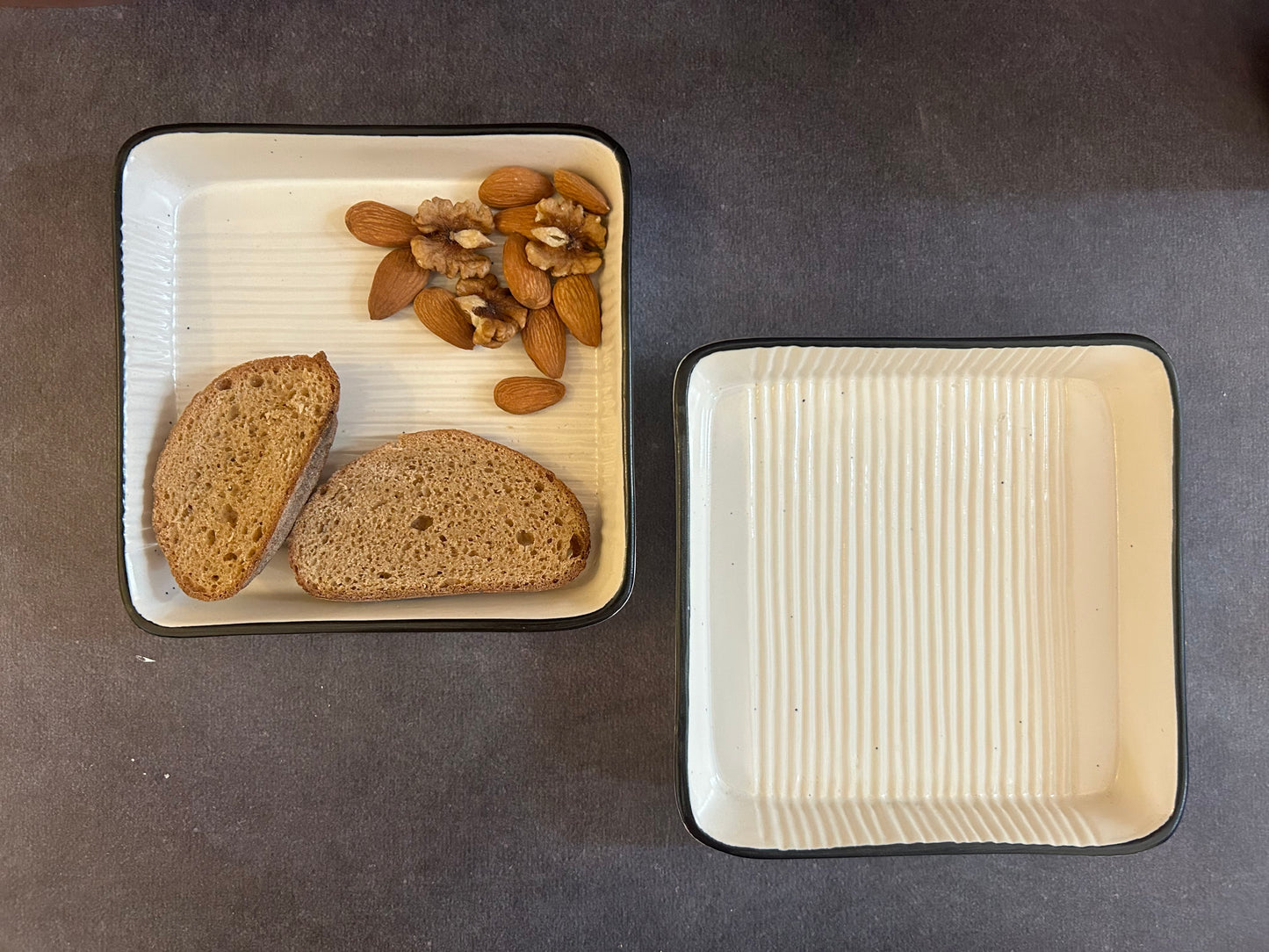 Heighted corner quarter plates (set of two)