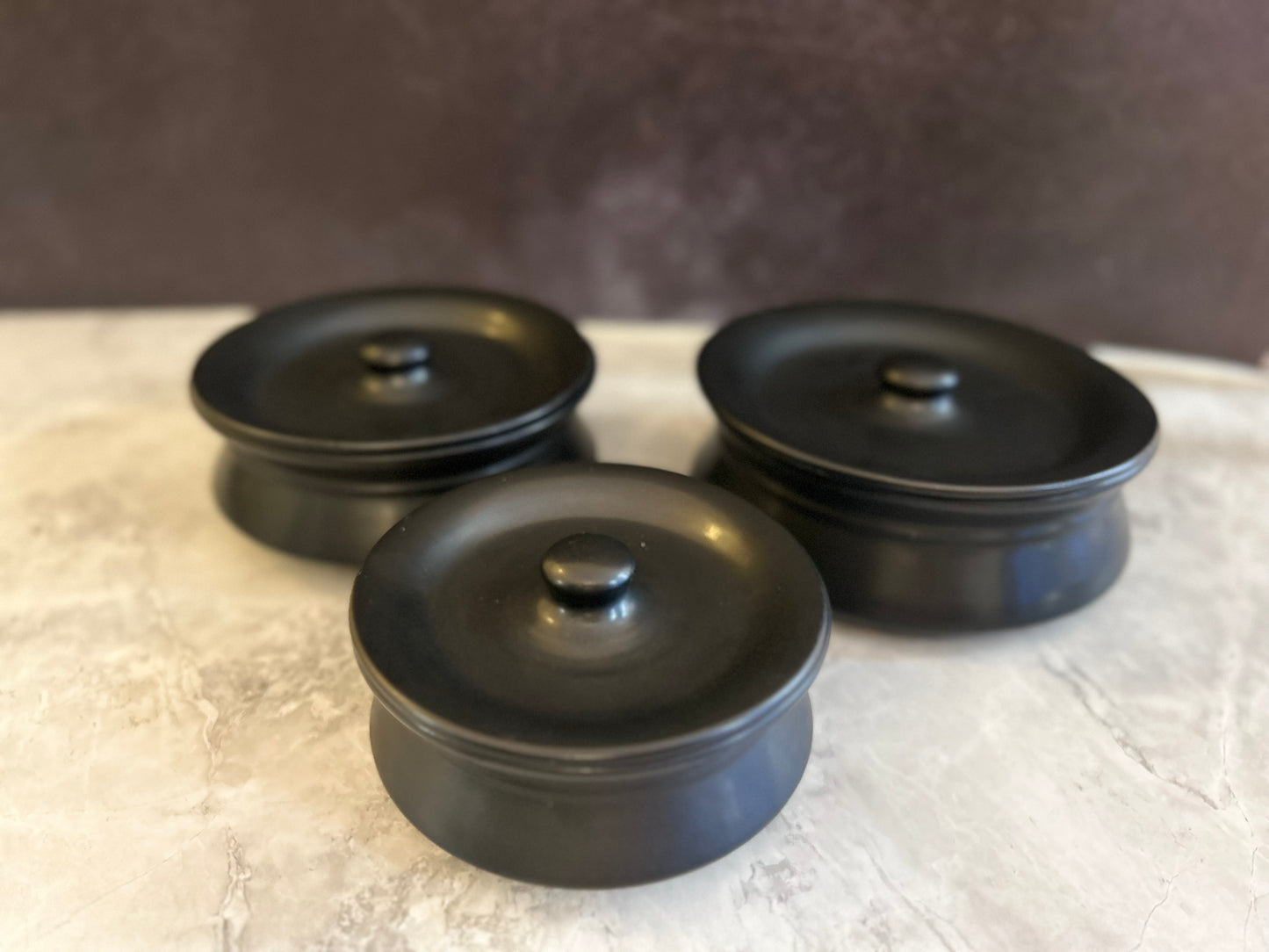 Matte Black serving bowls (set of 3)