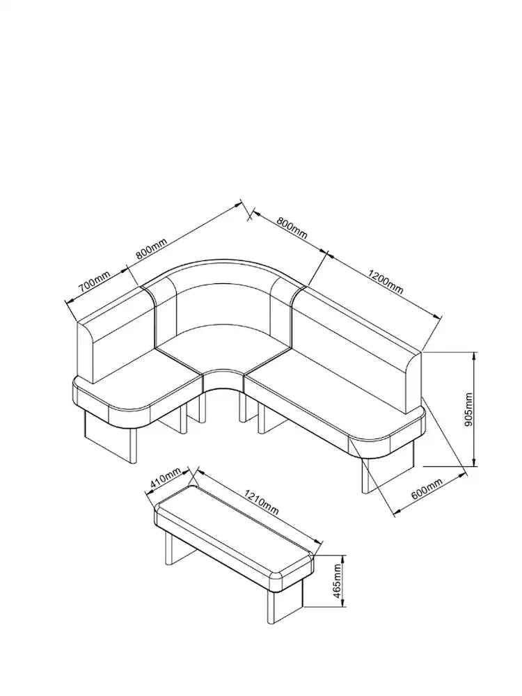 L shaped Dining