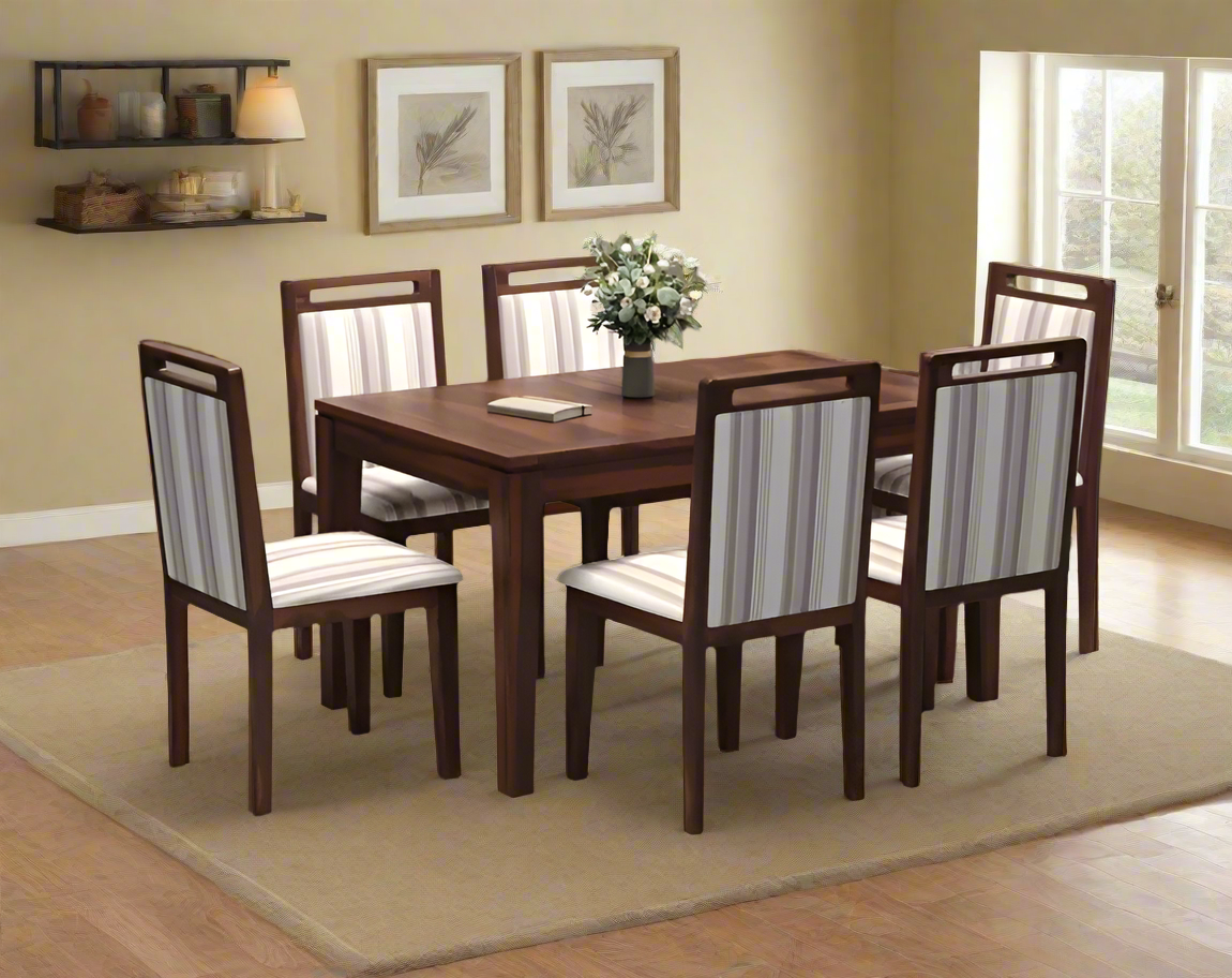 Striped Cushioning Dining Table
