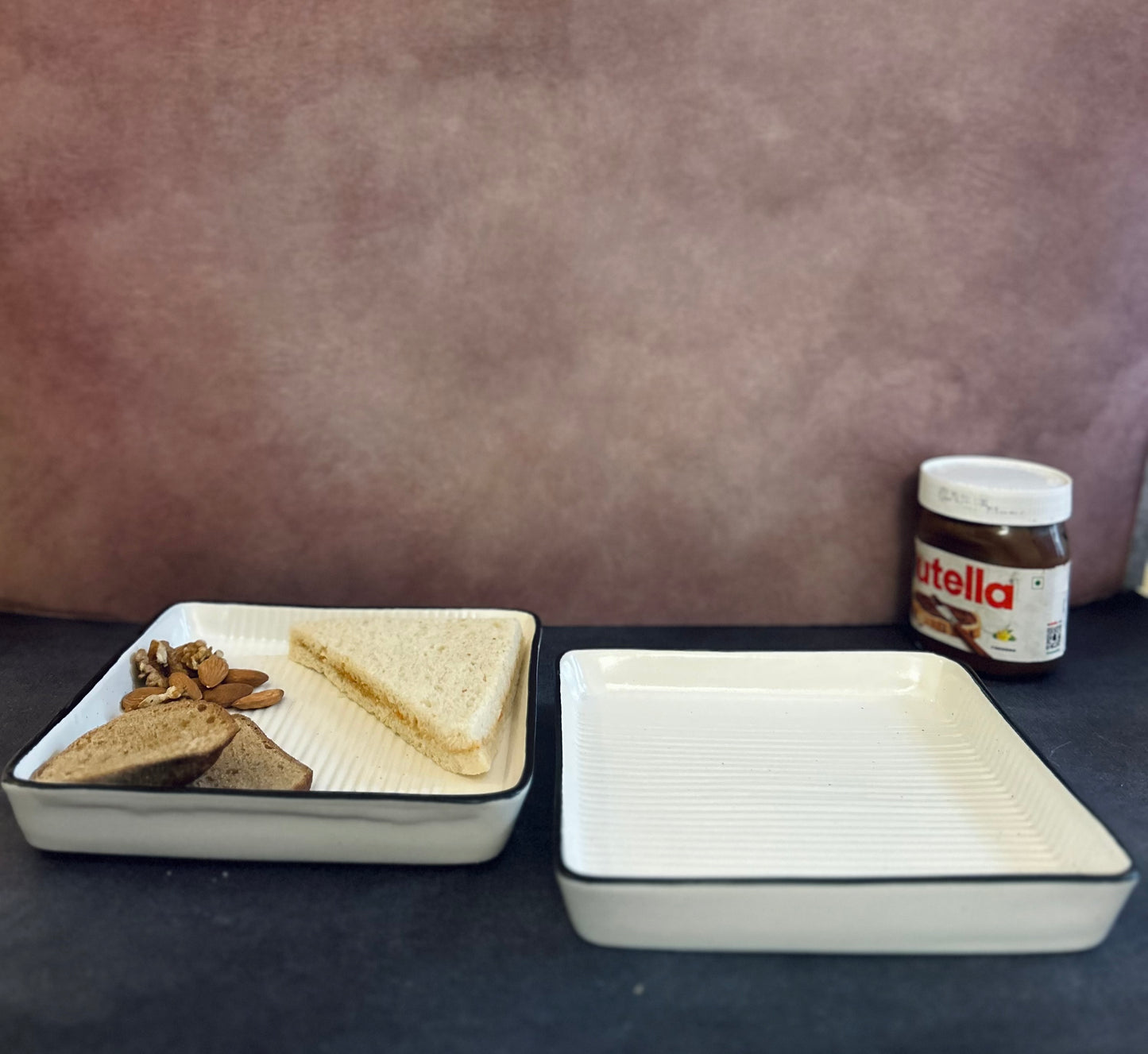 Cornered plates full (set of two)