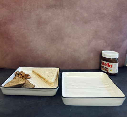 Cornered plates full (set of two)