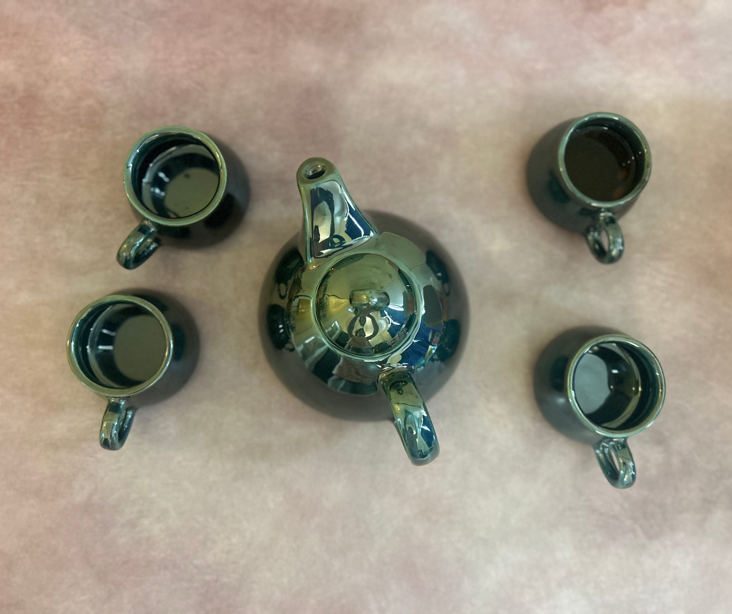 Glazy Green tea set (set of 5)