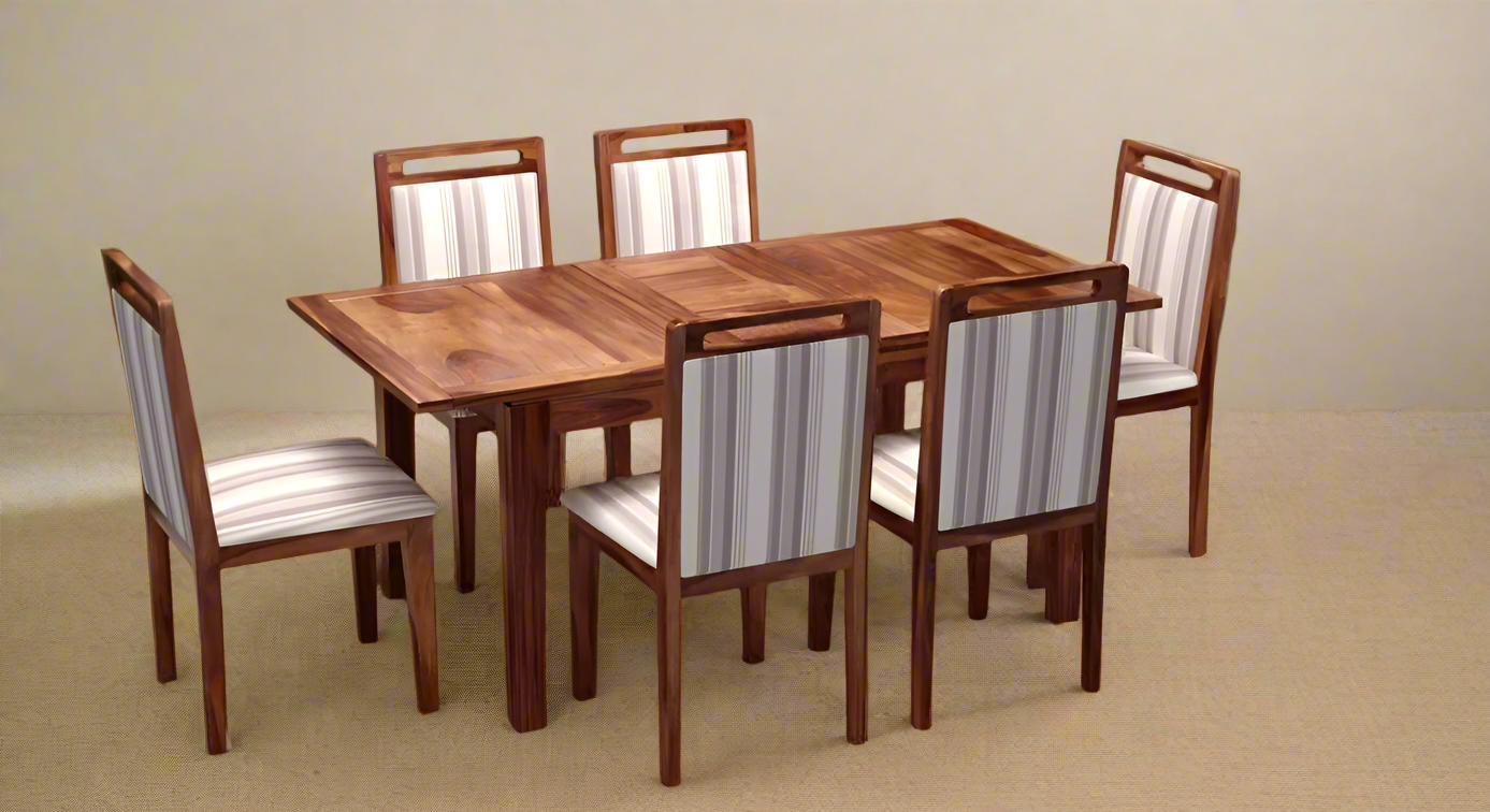 Striped Cushioning Dining Table