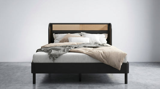 Caned Cushioned Bed
