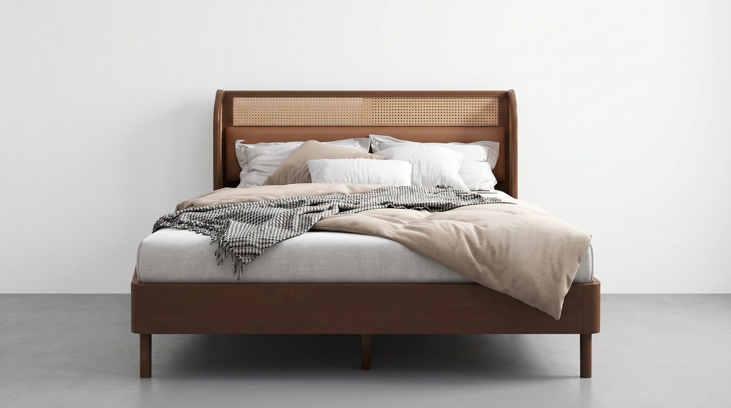 Caned Cushioned Bed