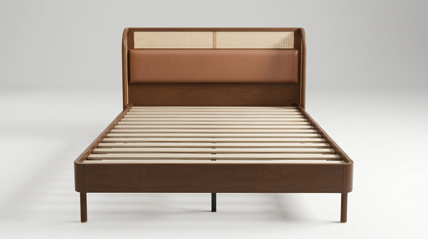 Caned Cushioned Bed