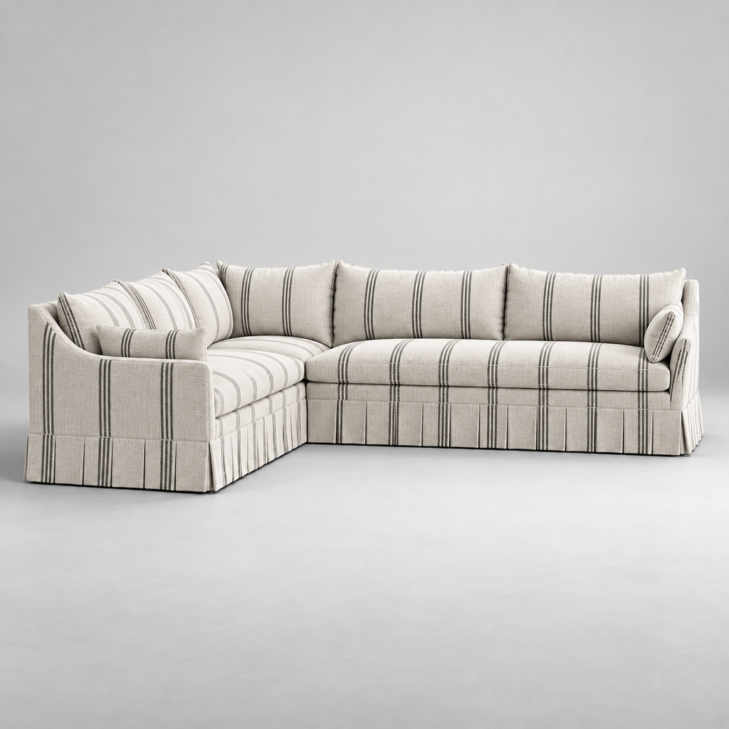 Alder Stripe Sectional Sofa