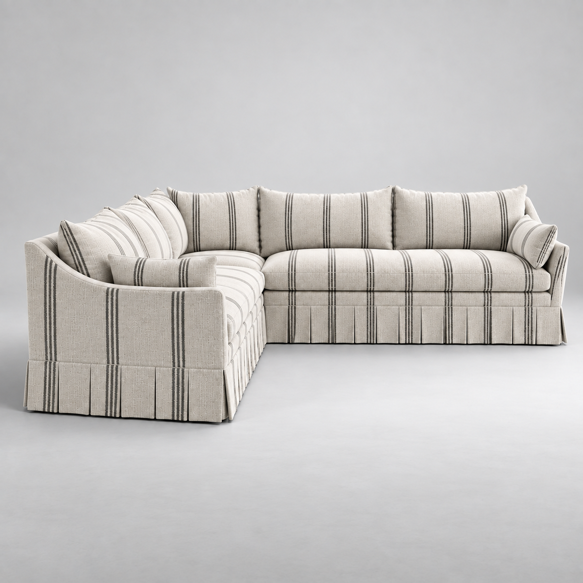 Alder Stripe Sectional Sofa