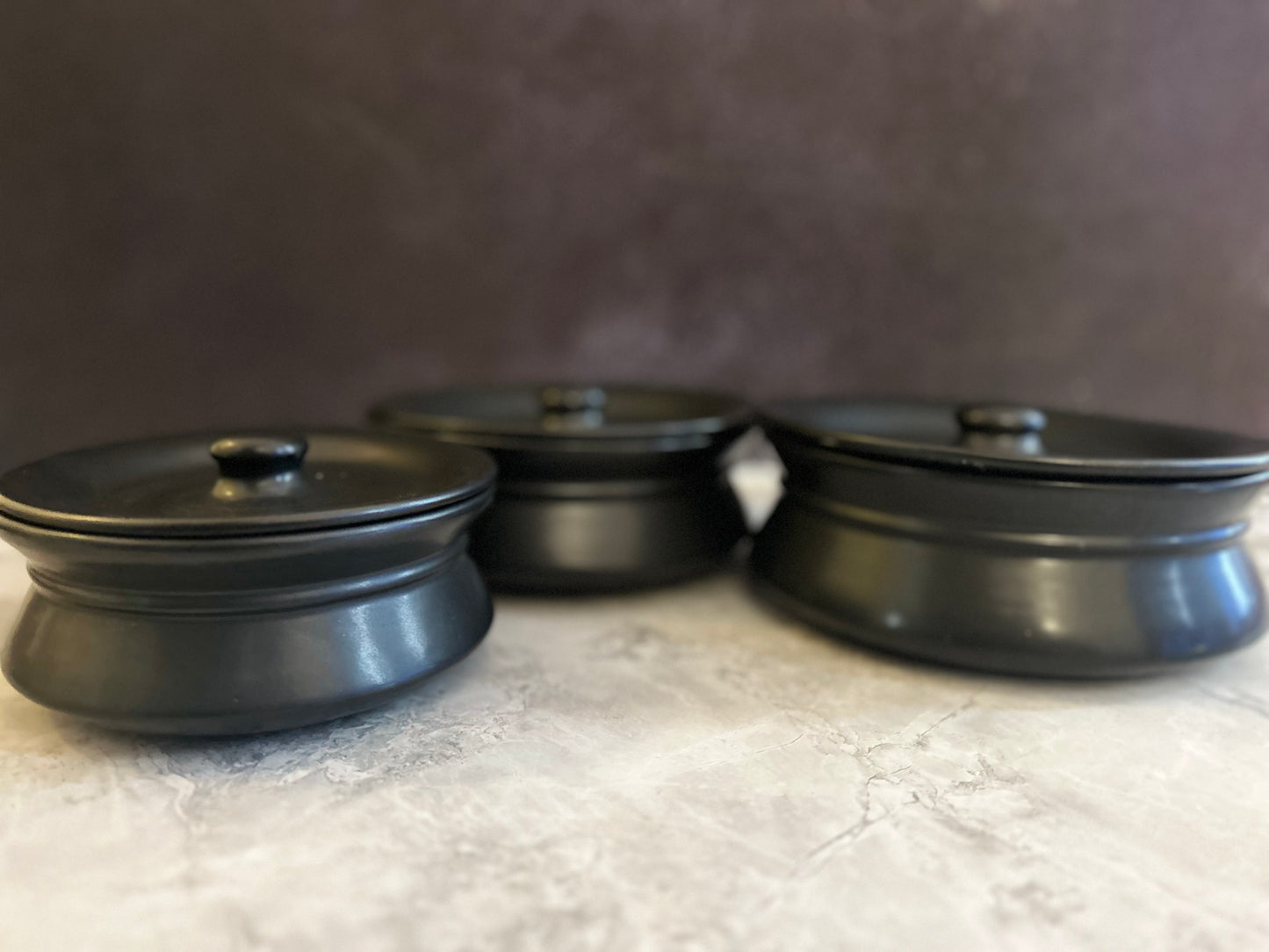 Matte Black serving bowls (set of 3)