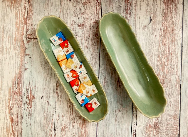 Emarald Green Snack Serving Platter (Set of two)