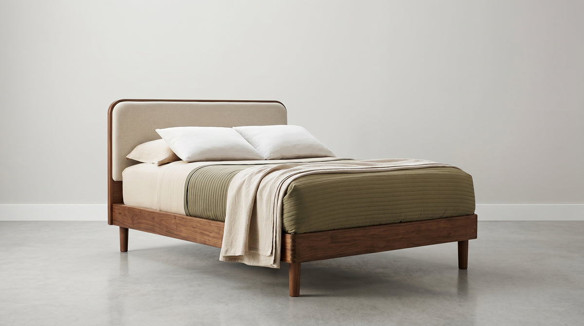 Ivory Upholstered Bed