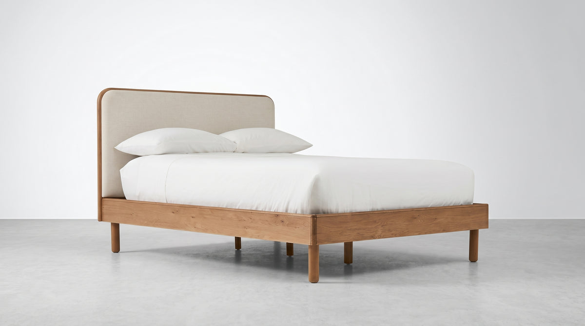 Ivory Upholstered Bed