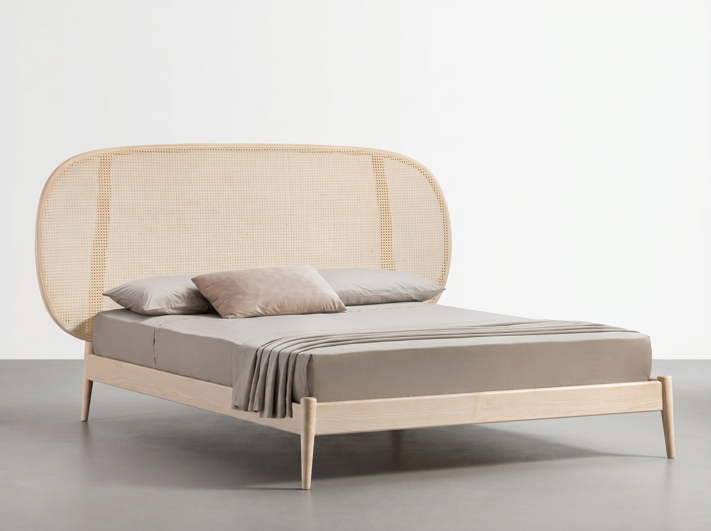 Japandi Rattan Bed