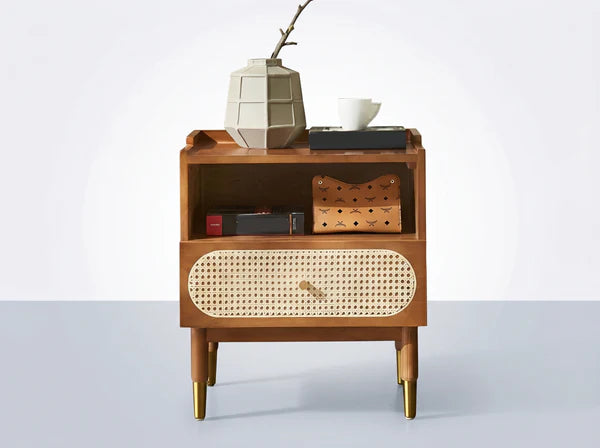 Round cane bedside