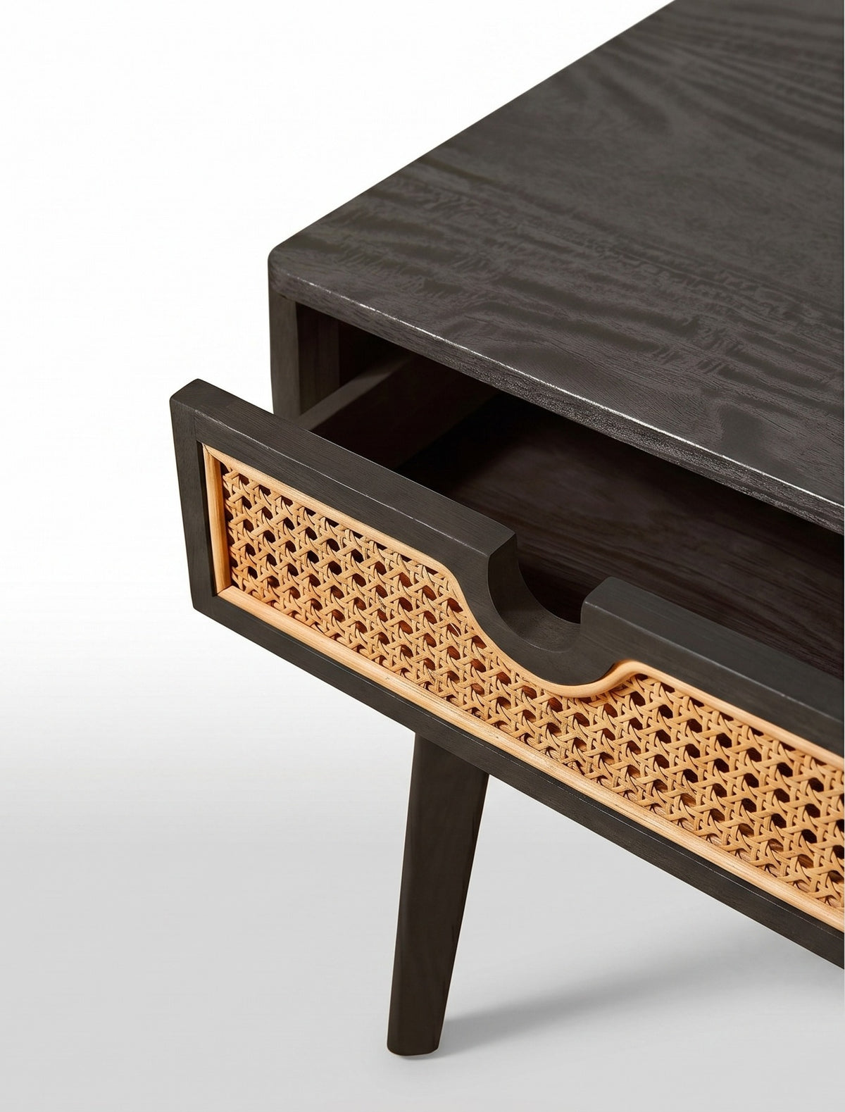 Single drawer Rattan bedside
